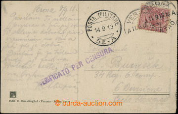 207023 - 1918 ITALY / POSTA MILITARE 52 - A, rarest FP-postmark Itali