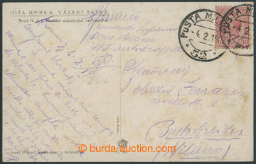 207048 - 1919 POSTA MILITARE 52, postcard sent Italian member unit in