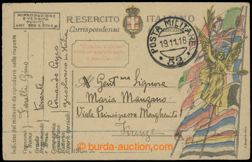 207078 - 1918 ITÁLIE / POSTA MILITARE 52, lístek italské PP zaslan
