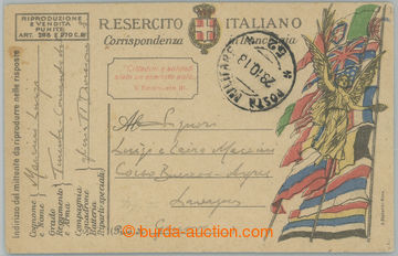 207079 - 1918 ITÁLIE / POSTA MILITARE 52, lístek italské PP zaslan
