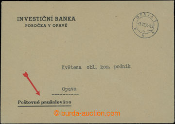 207083 - 1953 1. DEN / firemní dopis v místě s paušalovaným poš