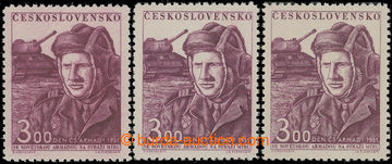 207120 - 1951 Pof.618, Day of Czechosl. Army 3Kčs, significantly bri