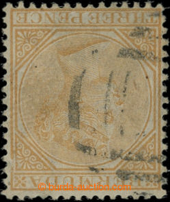 207125 - 1865 SG.5aw, Victoria 3P yellow - buff, wmk CC INVERTED; ver