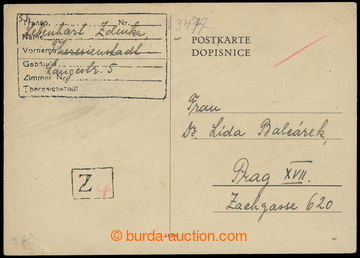 207149 - 1943 GHETTO TERESIENSTADT - PROTECTORATE / PC without franki