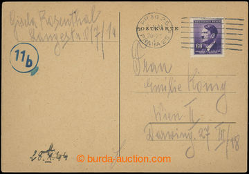 207215 - 1944 GHETTO TERESIENSTADT - AUSTRIA / preprinted postcard - 
