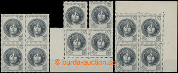 207233 - 1953 Pof.757DV, Destinnová 30h, selection of various typů: