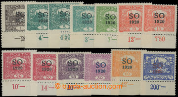 207279 -  comp. 13 pcs of perf stamp. Hradčany 1h - 200h, various va