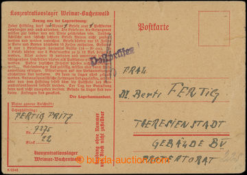 207353 - 1943 C.C. BUCHENWALD - GHETTO TERESIENSTADT / written  traff