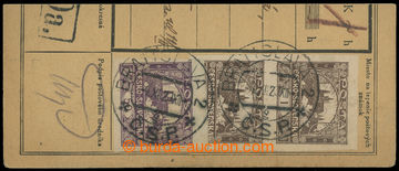 207399 -  parcel dispatch card segment, with Hradčany 1h 2x Pof.1 + 