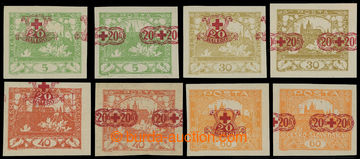 207401 -  PLATE PROOF  Hradčany imperforated, 2x values 5h, 30h, 40h