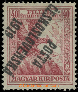 207417 -  Pof.98Pp, 40+2f red with inverted opt, type III.; hinged, e