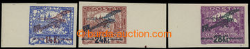 207421 -  Pof.L1-L3, I. provisional air mail stmp., complete imperfor