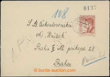 207436 - 1953 1. DEN / dopis vyplacený podle tarifu platného do 31.