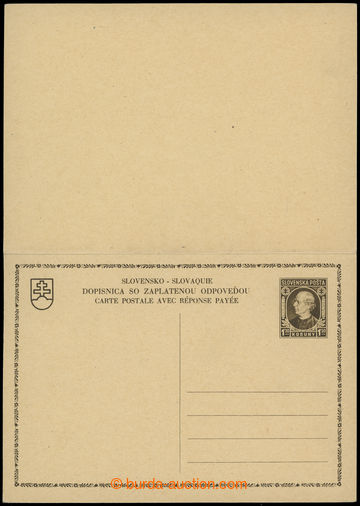 207526 - 1939 CDV5, Hlinka 1,20Ks hnědá, dvojitý lístek pro blíz