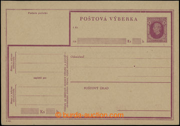 207528 - 1942 CPV13, Hlinka 80h purple-red, post. order card, without