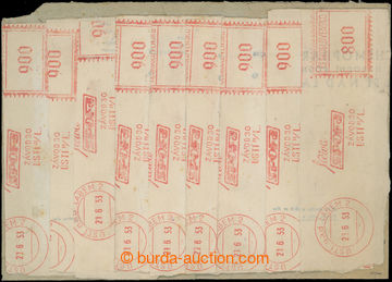 207604 - 1953 OTISKY VÝPLATNÍCH STROJŮ / firemní R-dopis, poštov