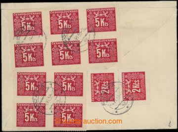 207664 - 1953 DOPLATNÉ 54 Kčs / dopis v další přepravě, poštov