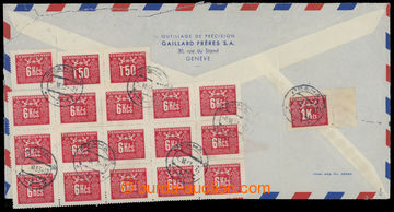 207744 - 1953 DOPLATNÉ 100 Kčs / nevyplacený Let-dopis ze Švýcar