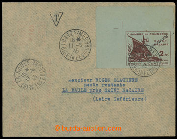 207857 - 1945 FRANCIE / ST. NAZAIRE, dopis se známkou St. Nazaire FR