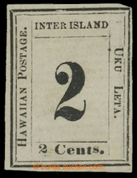 207861 - 1864 Sc.24, Numerals 2C black Inter Iceland laid paper, type