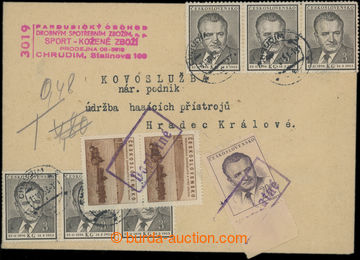 207896 - 1953 DOPLATNÉ 23 Kčs / dopis v další přepravě, poštov