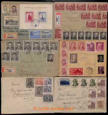 207916 - 1953 SMÍŠENÉ FRANKATURY / comp. 8 pcs of letters, from th