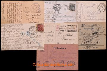 207955 - 1919 ITALY / comp. 6 pcs of cards sent on/for or from member