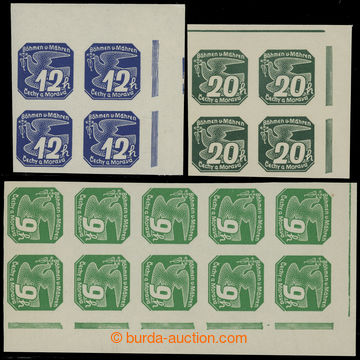 208018 - 1939 Pof.NV4, NV6, NV7, Novinové 9h zelená (rohový 10-blo