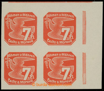 208020 - 1939 Pof.NV3, Novinové 7h oranžová, pravý horní rohový
