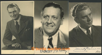208031 - 1930? ACTORS / comp. of 3 portrait photos with signatures sl