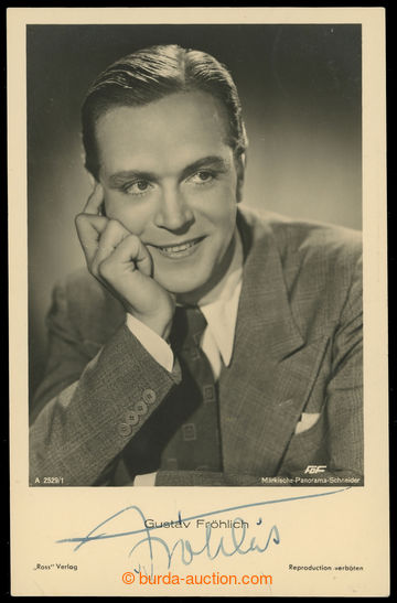 208038 - 1930? FRÖHLICH Gustav (1902-1987), important Czech actor, p