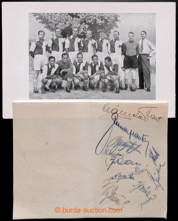 208056 - 1938 FOTBAL / SK SLAVIA PRAHA  pamětní list k zápasu prot
