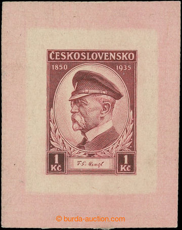 208120 - 1935 PLATE PROOF Pof.286, Masaryk 1CZK, plate proof - print 