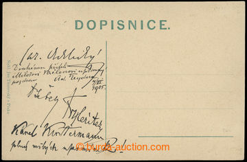 208159 - 1905 WRITERS / signatures writers on reverse postcard Adolf 