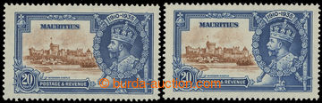 208236 - 1935 SG.247f, 247g, Jubilejní Jiří V. 20C, 2ks s DV DIAGO