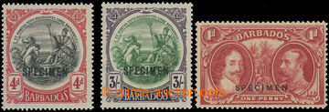 208272 - 1918-1927 SG.199s-200s, 240s, Alegorie 4P a 3Sh + 300. výro