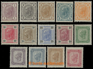 208420 - 1905 ANK.119-132, Franz Joseph I. 1h-72h, some values **, ho