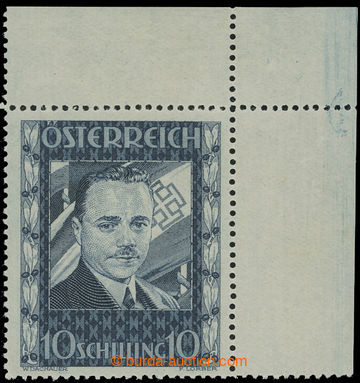 208439 - 1936 ANK.588, Dollfuss 10Sh, rohový kus; nepatrná nálepka