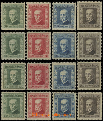 208531 - 1923 Pof.176-179, Jubilejní, 4 kompletní série podle prů