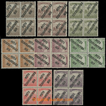 208596 -  Pof.101-103, 105-107, 109-110, sestava 4-bloků, mj. 10f, 2