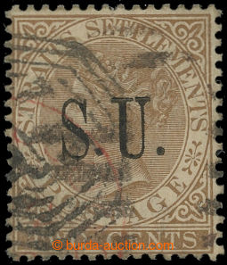 208602 - 1882 SG.12, Victoria Straits Settlements 2C brown with overp
