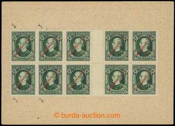 208692 - 1939 Sy.S 23a, Hlinka 50h green with overprint, block 2 join
