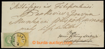 208821 - 1869 VI. issue, letter to Uzhhorod with 2Kr+3Kr, CDS KISALM