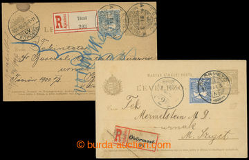 208866 - 1891-1900 TECSÖ, ÖKERMEZÖ  comp. of 2 postcard Crown 4f a