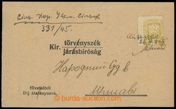208936 - 1945 SELCE  skládaný úřední dopis adresovaný do Iršav