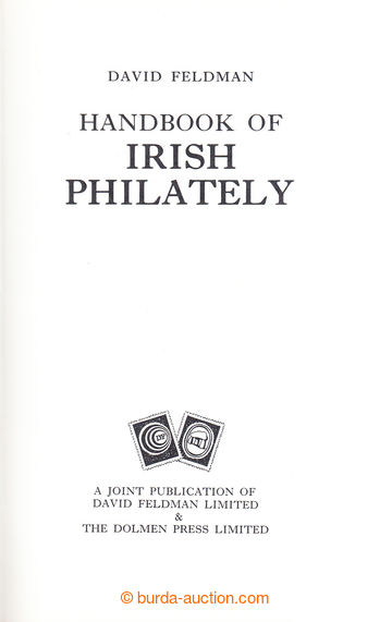 208981 - 1968 IRSKO /  HANDBOOK OF IRISH PHILATELY, D. Feldman 1968, 