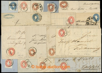 209103 - 1861 selection of 16 folded letters with The 3rd issue Franz