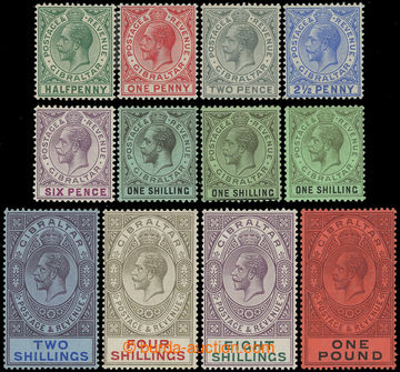 209119 - 1912 SG.76-85, kompletní série Jiří V. ½P až £