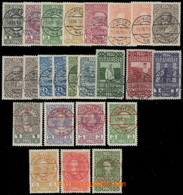 209145 - 1910 Ferch.161-174, Jubilee 1h-1K, total of 24 pcs with whol