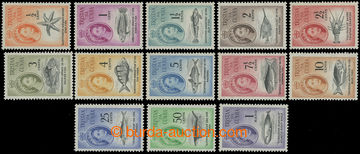 209189 - 1961 SG.42-54, Alžběta II. Mořská fauna 1/2c- 1Rp; kat. 